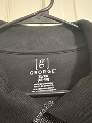 Geroge Men’s Charcoal Patterned Polo With Black Collar