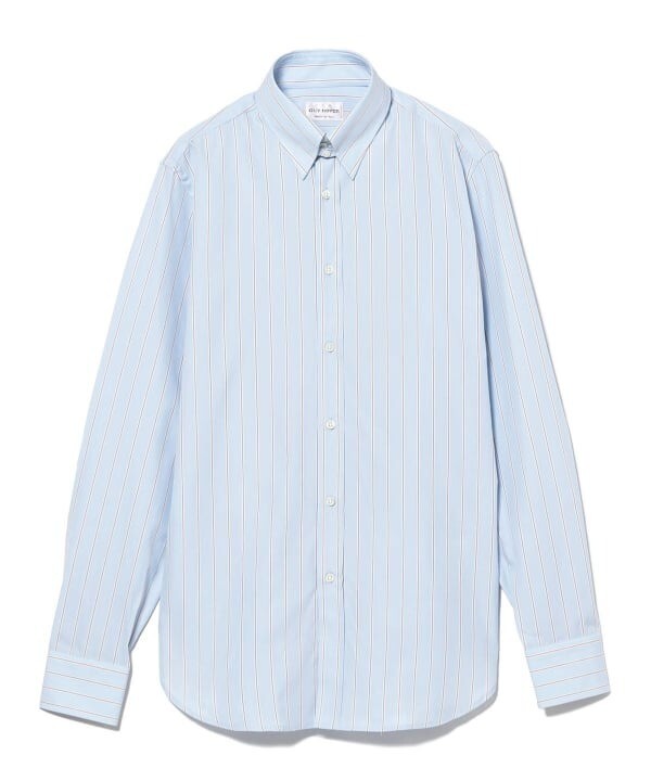 (ASK availability First) BEAMS GUY ROVER Sand stripe tab collar shirt NEW