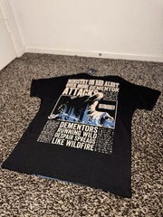Harry Potter Men’s Black Dementor Graphic Print Short Sleeve T-Shirt Size M