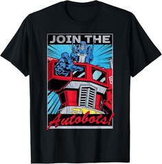 Transformers Optimus Prime Join The Autobots Retro Poster T-Shirt