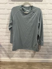 Raw Gear Shirt Men’s L Green LS Vented Tech T Lightweight Gym Poly Rayon