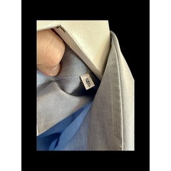 Giorgio Armani Le Collezioni Dress Shirt Mens 17 Blue Button Up Sz 43 Italy