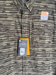 Ariat Rebar Men’s M Green Brown Camo Flannel Cotton Button-Up Shirt Pockets
