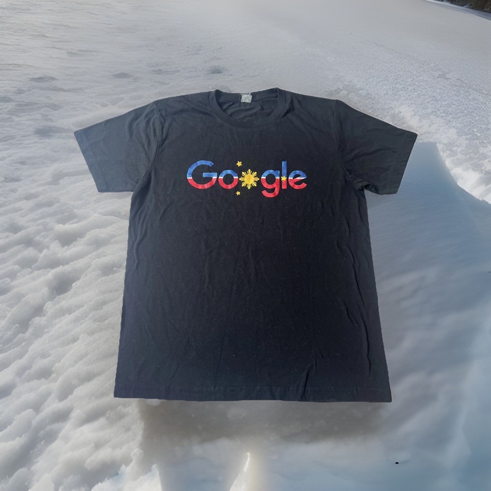 Authentic Alphabet Google Red White & Blue Yellow Sun Logo Shirt Large Vintage