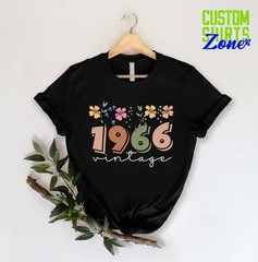60th Floral Birthday Shirt Vintage 1966 Flower Tshirt 60th Birthday Gift For