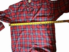 Ben Silver Charleston Custom Medium Red Blue Plaid Button Down Shirt