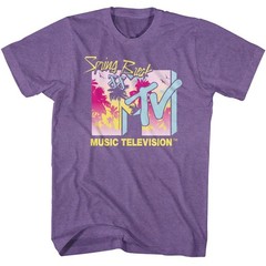 MTV – Spring Break 88 Palm Trees – American Classics – Heather Purple Adult Shor