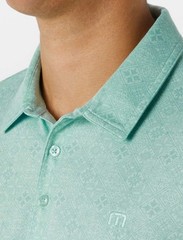 $99 Travis Mathew Acropolis Golf Polo Shirt Mens All Over Pattern Geometric S