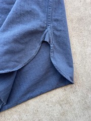 Vintage Polo Ralph Lauren HBT Herringbone Twill Button up Shirt Blue XL 27×30.5