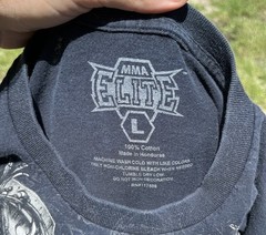MMA Elite Skull Cross Grunge Cyber Y2K Style Size Large Fight Club