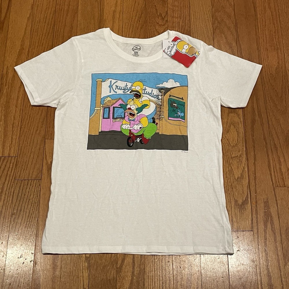 The Simpsons Homer Krusty Studios Classic Graphic T-Shirt SZ Large BRAND NEW!!!