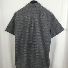 Gap Mens Shirt XL Black Geo Linen Blend Boho Outdoor Classic Preppy Utility