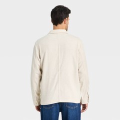 Men Long Sleeve Collared Button-Down Shirt – Goodfellow & Co Natural M