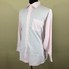 Tommy Bahama 17 32/33 Mens Dress Shirt Pink Stripe Button Down Front Mens H3M