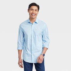 Goodfellow & Co Men’s Performance Button-Down Shirt Tie Collared Long Sleeve