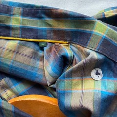 Robert Talbott Mens Plaid Button Down Shirt Medium Cotton Event Party Holiday