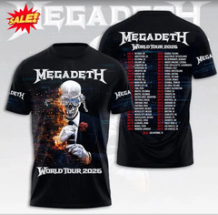 Megadeth 2026 World Tour 3D T Shirt
