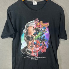 Fruit of the Loom Stan Lee Marvel Tribute T-Shirt Mens Medium Black 1922-2018
