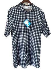 Columbia PFG Shirt Mens LT Fishing Super Slack Tide Camp Plaid Short Sleeve NWT