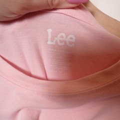 Lee Pink Pima Cotten Basic Tee with a Cluster of Stripes Men’s size L
