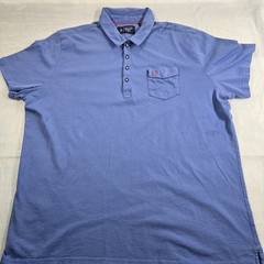 Original Penguin Polo Shirt Mens 3XL XXXL Blue Short Sleeve Pocket Logo Casual