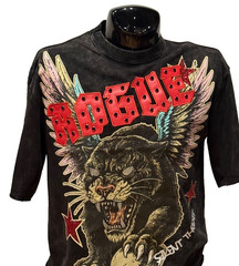 New! Bleeker Bleeker Stone Leopard Print with Rogu Quality Blk Tee -Blk