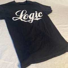 Logic Black Script Logo Tee Size Small Rap Hip-Hop Unisex T-Shirt Men Women Teen