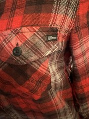 ELixir – Plaid Red Shirt Double Pocket, Button Front, Size Medium NWT