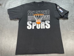 Adidas Lrg Black San Antonio Spurs Official License Product NBA Texas Shirt Y2K