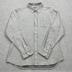 Ash & Erie Shirt Mens Large Gray Slim Fit Long Sleeve Double Faced Button Up