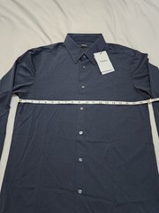 Theory Sylvain ND Eclipse Structure Knit Shirt Mens Medium Long Sleeve Button Up