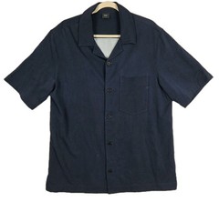 AlphaTauri Men’s Size Medium Navy Blue Modal/Viscose Blend Camp Shirt ATA24027
