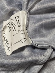 COLLARS & CO. Men’s Size Medium Dress Collar Polo Shirt Black Blue White Check