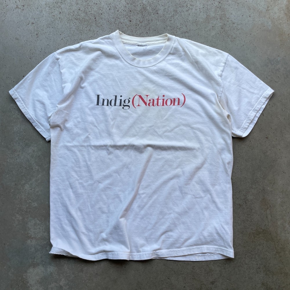 Vintage 90’s Indig(Nation) T-Shirt Dirty White Men’s Size Large