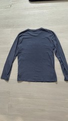BOSS Hugo Boss Men’s Blue Crew Neck Long Sleeve Regular Fit Logo T-Shirt S