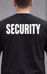 Security Printed left Chest & Full Back T-Shirt