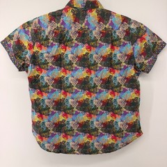 Robert Graham Button Down Men XL Multicolor Abstract Splatter Short Sleeve Shirt