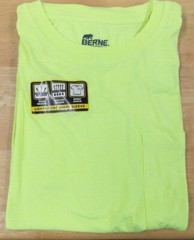 Berne Lightweight Performance Short Sleeve Pocket T-Shirt Berne BSM38 Yel Yellow