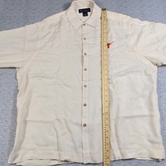 Byron Nelson Eleven Straight Button Up Texas Longhorn NCAA Shirt Silk Mens L