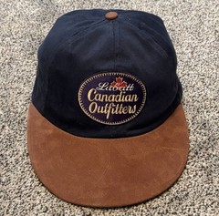 Vintage 90s Rare Labatt Blue x Roots Canada Athletics Leather Brim Strap Hat