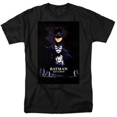 DC Comics Batman Returns Catwoman Penguin Poster Adult Unisex T-Shirt Black