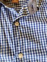 Red Camel Men’s Gingham Button Down Shirt Short Sleeve Size XL