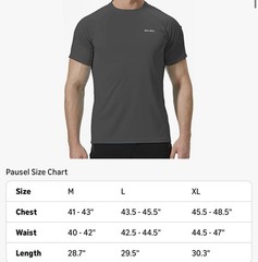 Medium Pausel Swim Shirts Short Sleeve UV Sun Protection Quick Dry Charcoal Gray