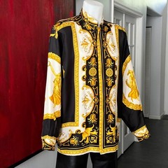 VERSACE CLASSIC V2 silk shirt Baroque and Greek Priestess size M
