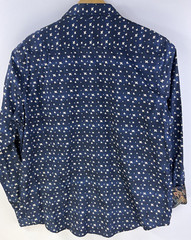 Robert Graham X Marks the Spot Button Down Shirt Size XL Blue Flip Cuffs