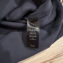 Rag & Bone Knit Engineered Shirt Jacket, size XL, Navy