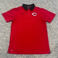 Nike MLB Authentic Collection Cincinnati Reds Polo Shirt Red Men’s Large