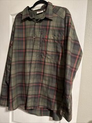 Fjallraven Fjallglim Shirt Performance Flannel Mens XXXL Quick Dry Green Plaid