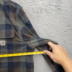 Carhartt Rugged Flex Button Down Flannel Shirt Men’s Size Large Relaxed Fit