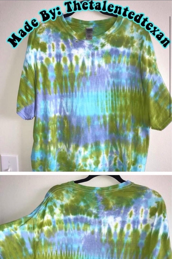 Hand-dyed Procion High-Quality Multi-Colored Tie Dye Short Sleeve Shirt Sz XL